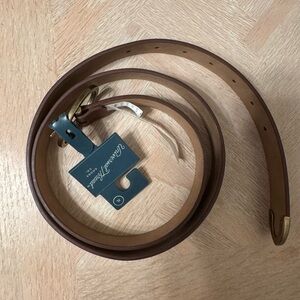 Universal Thread Tan Leather Belt with Gold Buckle